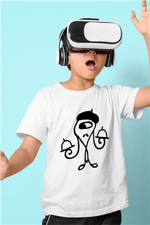 Garson Beyaz Unisex Çocuk Tişört
