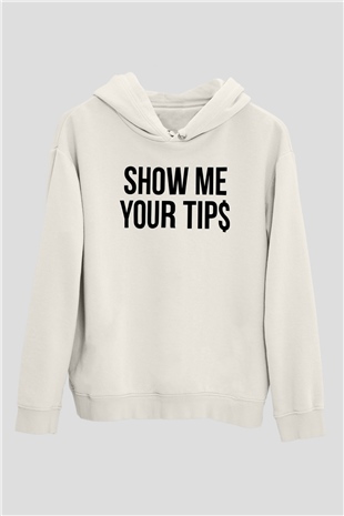 Garson Beyaz Unisex Kapüşonlu Sweatshirt