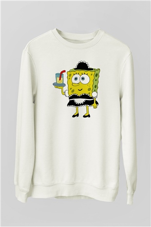 Garson Beyaz Unisex Sweatshirt