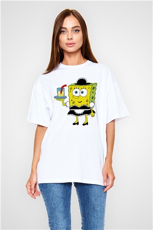 Garson Beyaz Oversize Tişört Oversize T-shirt - TişörtFabrikası