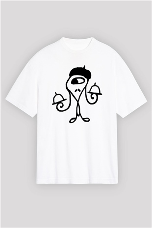 Garson Beyaz Oversize Tişört Oversize T-shirt - TişörtFabrikası