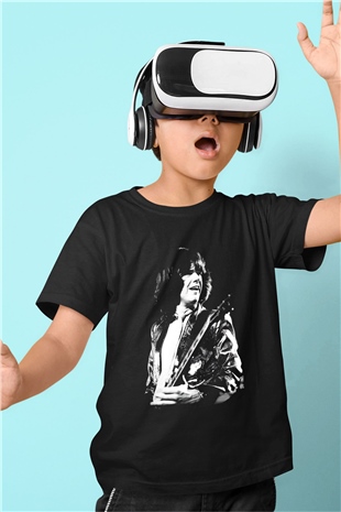 Gary Moore Baskılı Siyah Unisex Çocuk Tişört