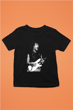Gary Moore Baskılı Siyah Unisex Çocuk Tişört