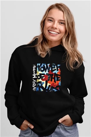 Gary Moore Baskılı Unisex Siyah Hoodie