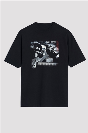 Gary Moore Baskılı Unisex Siyah Oversize Tişört