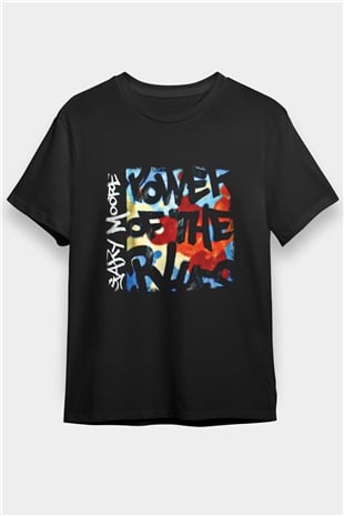Gary Moore Baskılı Unisex Siyah Tişört