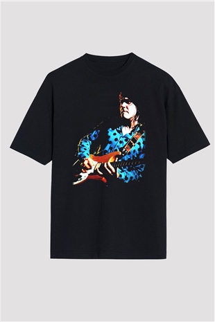Gary Moore Siyah Unisex Oversize Tişört T-Shirt