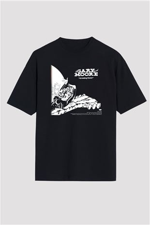 Gary Moore Siyah Unisex Oversize Tişört T-Shirt