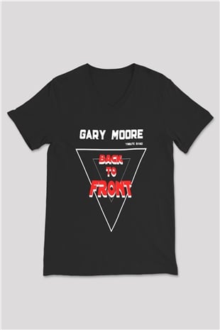Gary Moore Siyah Unisex V Yaka Tişört T-Shirt