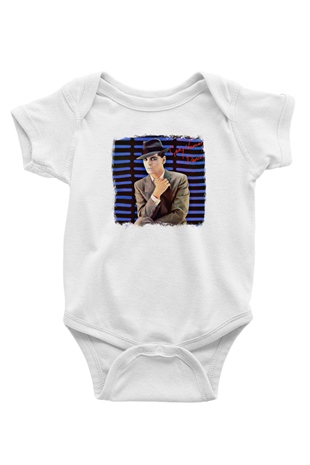 Gary Numan Baskılı Unisex Beyaz Bebek Body - Zıbın