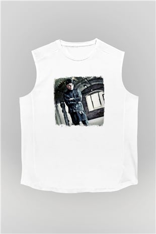 Gary Numan Baskılı Unisex Beyaz Kolsuz Tişört