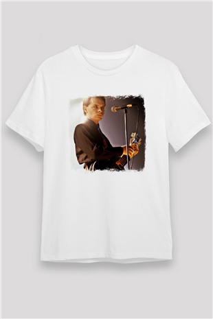 Gary Numan Baskılı Unisex Beyaz Tişört
