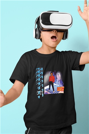 Gary Numan Baskılı Unisex Siyah Çocuk Tişört