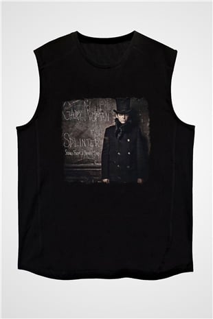 Gary Numan Baskılı Unisex Siyah Kolsuz Tişört