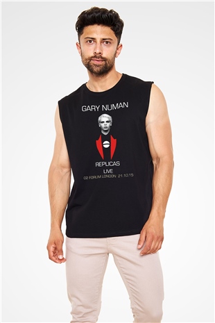 Gary Numan Siyah Unisex Kolsuz Tişört