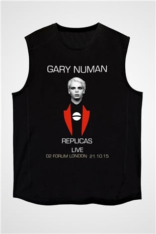 Gary Numan Siyah Unisex Kolsuz Tişört