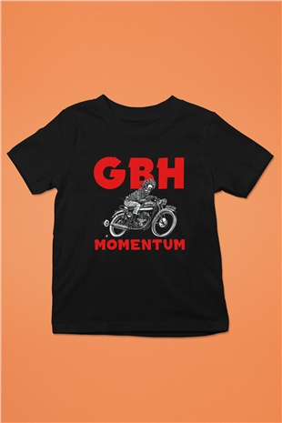 GBH Baskılı Siyah Unisex Çocuk Tişört