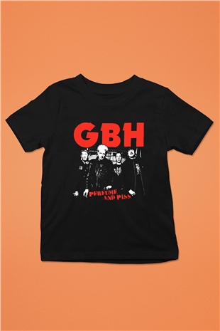 GBH Baskılı Siyah Unisex Çocuk Tişört