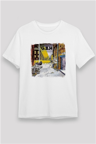 GBH Baskılı Unisex Beyaz Tişört
