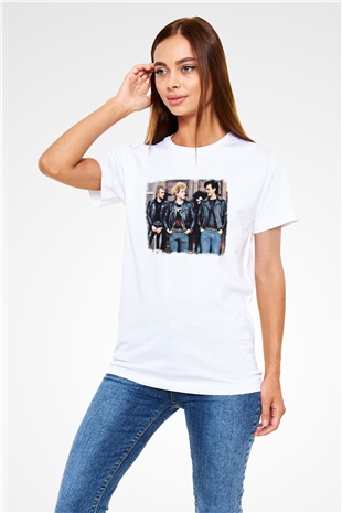 GBH Baskılı Unisex Beyaz Tişört