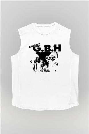 GBH Beyaz Unisex Kolsuz Tişört