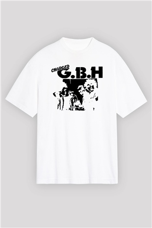 GBH Beyaz Unisex Oversize Tişört T-Shirt