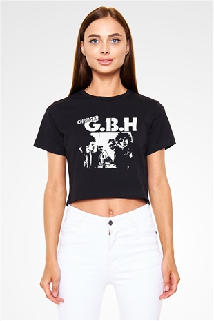 GBH Siyah Crop Top Tişört