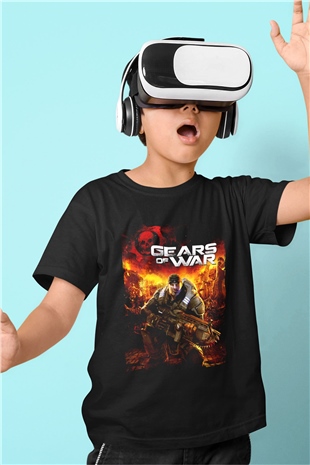 Gears of War Siyah Unisex Çocuk Tişört