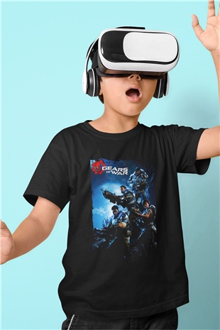 Gears of War Siyah Unisex Çocuk Tişört