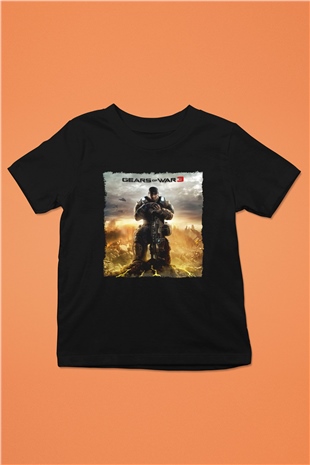 Gears of War Siyah Unisex Çocuk Tişört