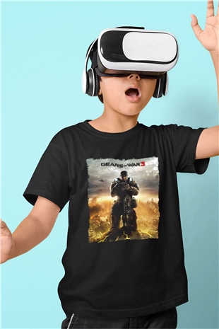 Gears of War Siyah Unisex Çocuk Tişört