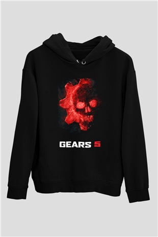 Gears of War Siyah Unisex Hoodie