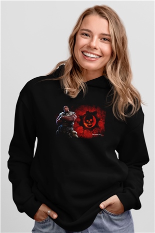 Gears of War Siyah Unisex Hoodie