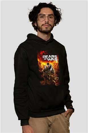 Gears of War Siyah Unisex Hoodie