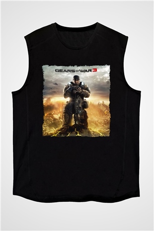 Gears of War Siyah Unisex Kolsuz Tişört