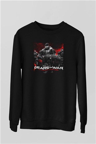 Gears of War Siyah Unisex Sweatshirt