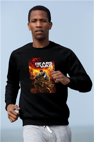 Gears of War Siyah Unisex Sweatshirt