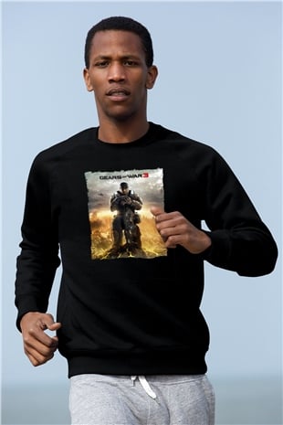 Gears of War Siyah Unisex Sweatshirt