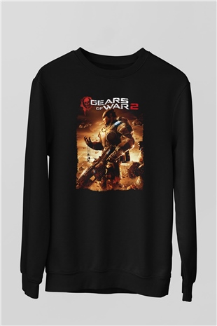 Gears of War Siyah Unisex Sweatshirt
