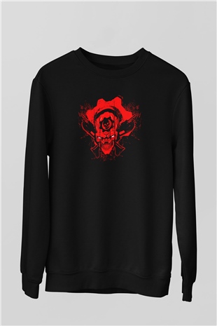 Gears of War Siyah Unisex Sweatshirt