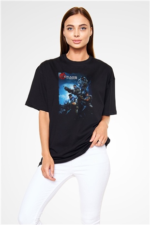Gears of War Siyah Oversize Tişört Oversize T-shirt