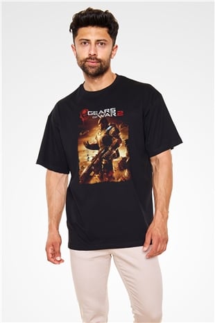 Gears of War Siyah Oversize Tişört Oversize T-shirt