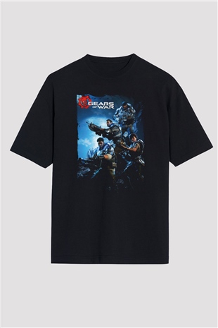 Gears of War Siyah Oversize Tişört Oversize T-shirt