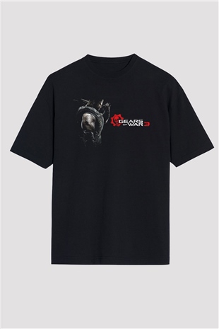 Gears of War Siyah Oversize Tişört Oversize T-shirt