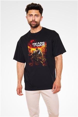 Gears of War Siyah Oversize Tişört Oversize T-shirt