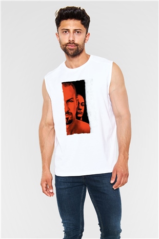 Geçmişin Gölgesinde - American History X Baskılı Beyaz Kolsuz Tişört