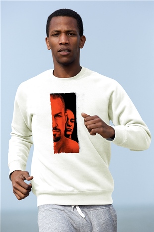 Geçmişin Gölgesinde - American History X Baskılı Beyaz Sweatshirt