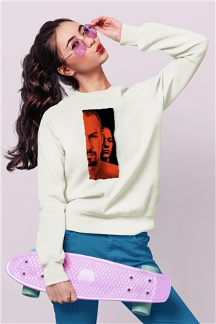 Geçmişin Gölgesinde - American History X Baskılı Beyaz Sweatshirt