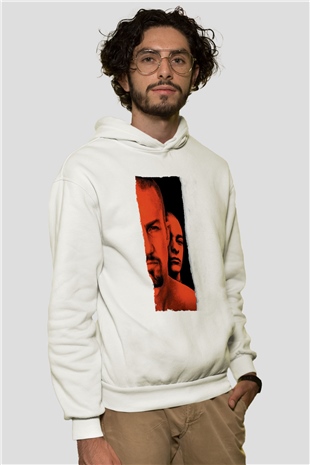 Geçmişin Gölgesinde - American History X Baskılı Beyaz Kapüşonlu Sweatshirt