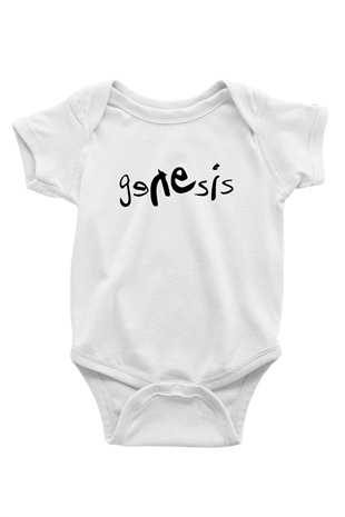 Genesis Baskılı Beyaz Unisex Bebek Body - Zıbın